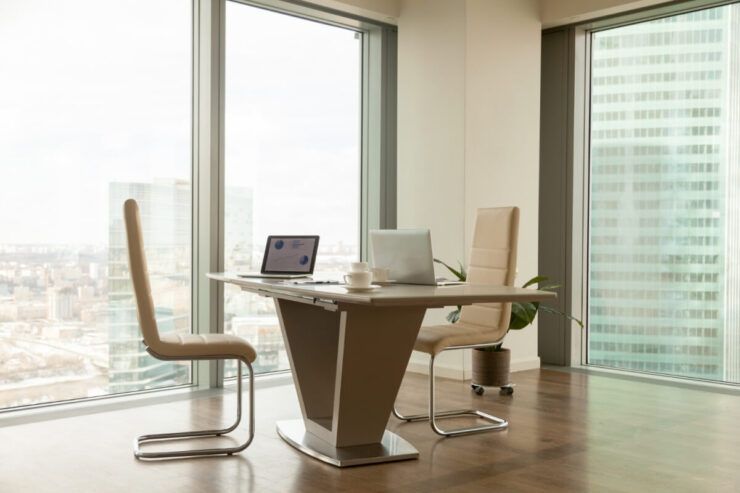 modern workplace office desks