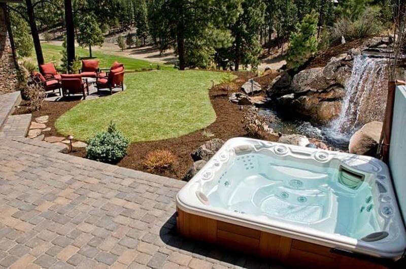 Install A Hot Tub Next To A Waterfall